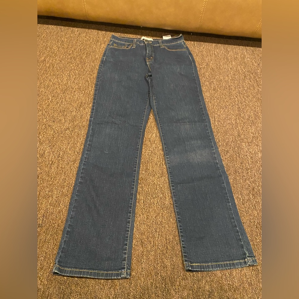 EUC Women’s 10 Perfectly Slimming Levis 512 Blue Dark Denim jeans pants bottoms